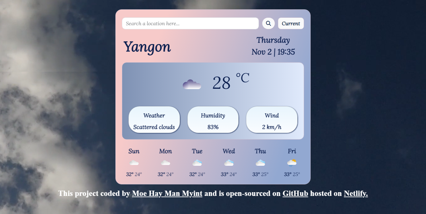 Weather Forecast Website